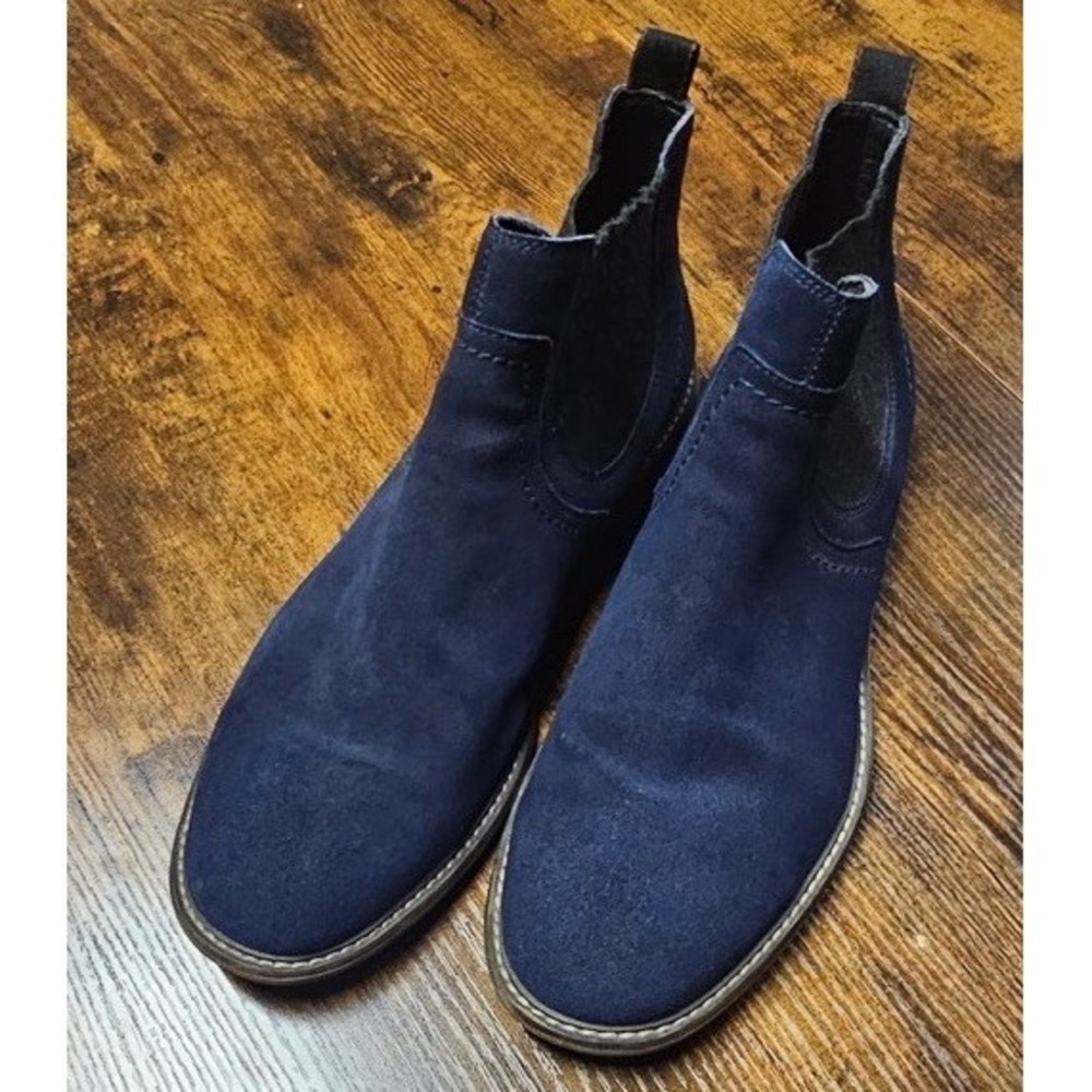 Rails Mens Genuine Navy Blue Suede Chelsea Ankle Casual Jumper Boots Sz 43 US 10